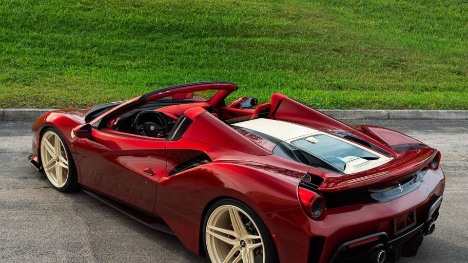 Ferrari 488 Pista | Rosso Fiorano | on ANRKY XR-107 | PPG Color Match: Sabbia Del Desierto 