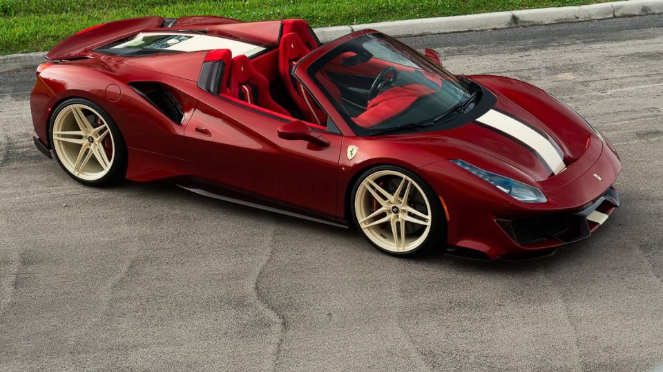 Ferrari 488 Pista | Rosso Fiorano | on ANRKY XR-107 | PPG Color Match: Sabbia Del Desierto 