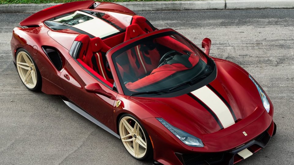 Ferrari 488 Pista | Rosso Fiorano | on ANRKY XR-107 | PPG Color Match: Sabbia Del Desierto 