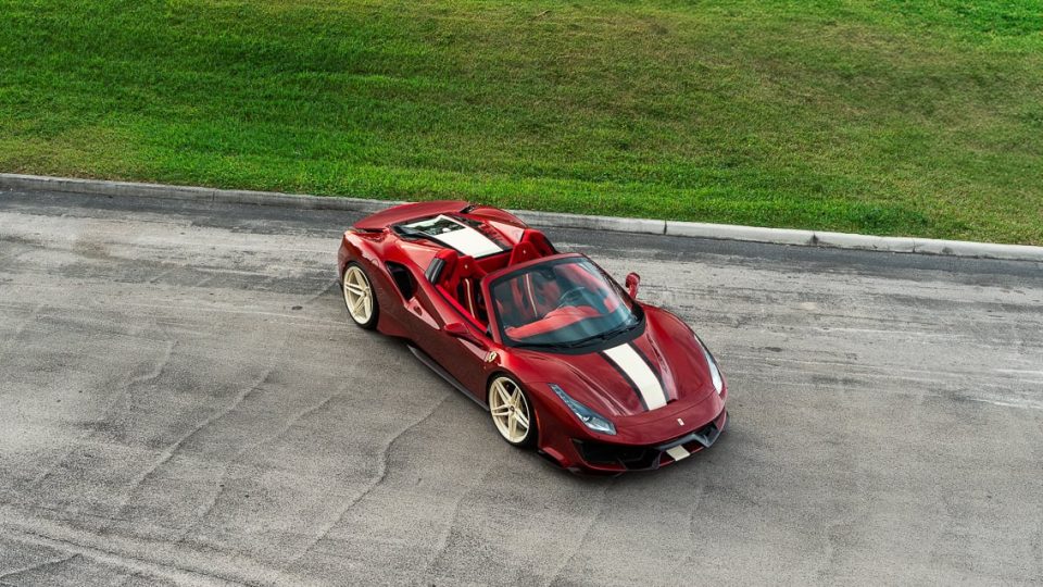 Ferrari 488 Pista | Rosso Fiorano | on ANRKY XR-107 | PPG Color Match: Sabbia Del Desierto 
