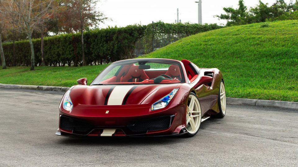 Ferrari 488 Pista | Rosso Fiorano | on ANRKY XR-107 | PPG Color Match: Sabbia Del Desierto 
