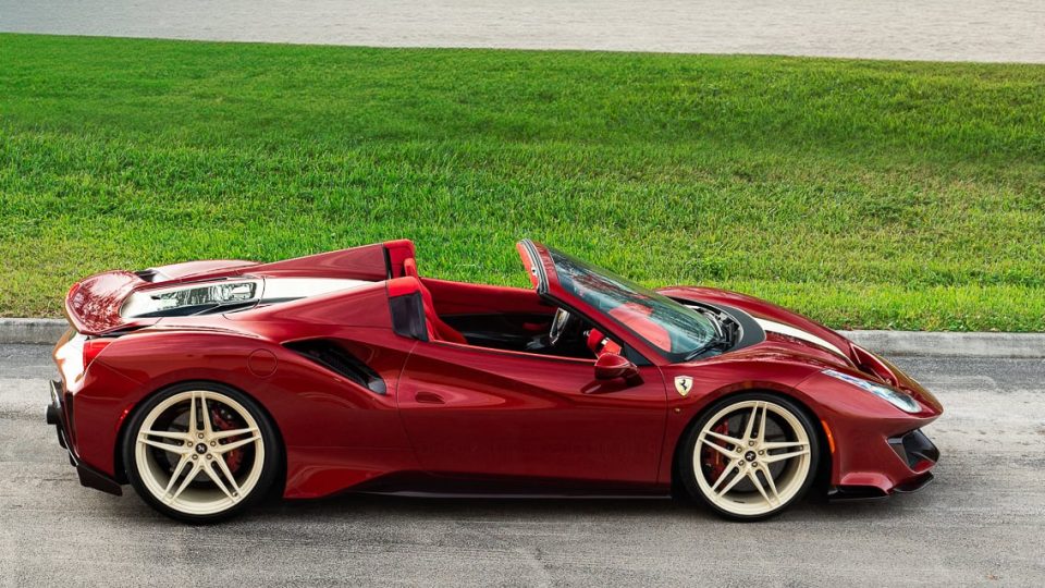 Ferrari 488 Pista | Rosso Fiorano | on ANRKY XR-107 | PPG Color Match: Sabbia Del Desierto 