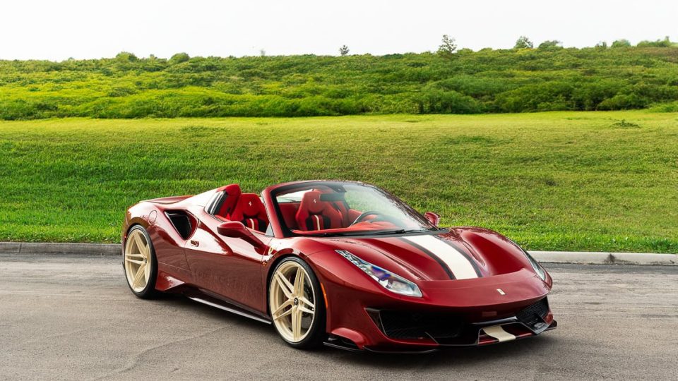 Ferrari 488 Pista | Rosso Fiorano | on ANRKY XR-107 | PPG Color Match: Sabbia Del Desierto 