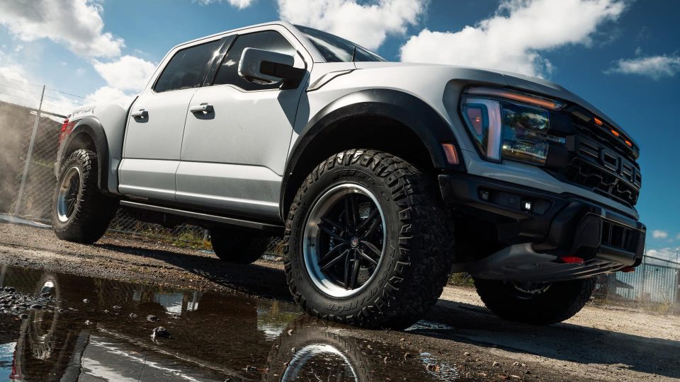 Ford F150 Raptor R | Space White Metallic | on ANRKY AN36 | Satin Black