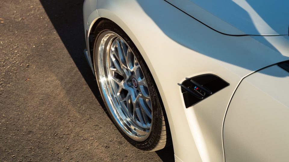 BMW G80 M3 | Alpine White | on HRE 520 FMR | Brushed Clear