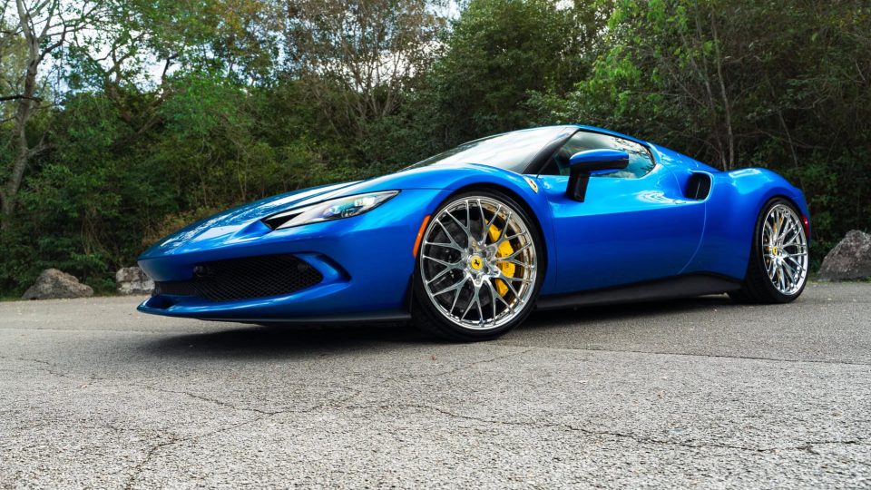 Ferrari 296 GTB | Blue Corsa | on HRE 520M | Polished Clear