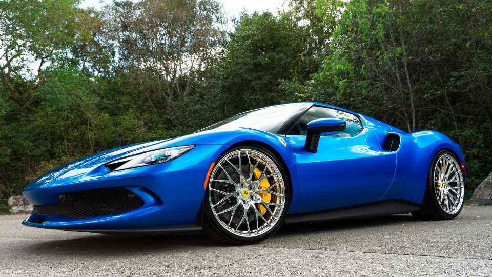 Ferrari 296 GTB | Blue Corsa | on HRE 520M | Polished Clear