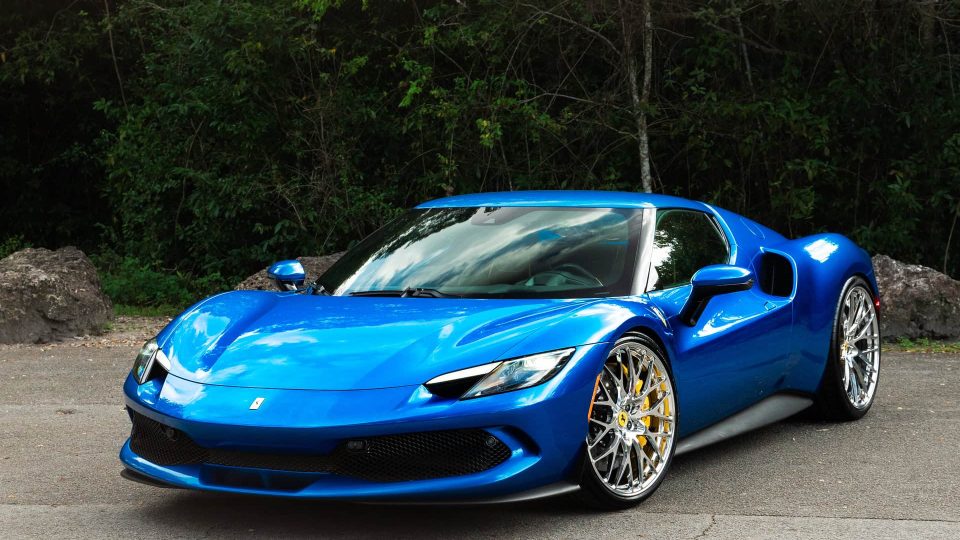 Ferrari 296 GTB | Blue Corsa | on HRE 520M | Polished Clear
