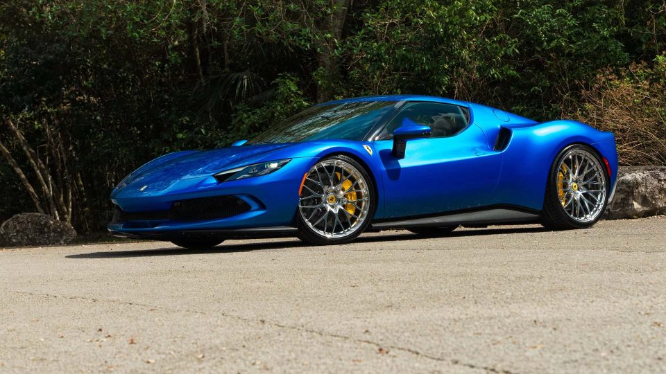 Ferrari 296 GTB | Blue Corsa | on HRE 520M | Polished Clear
