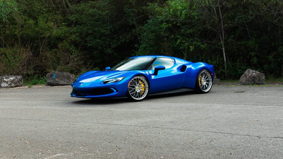 Ferrari 296 GTB | Blue Corsa | on HRE 520M | Polished Clear