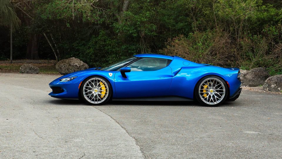 Ferrari 296 GTB | Blue Corsa | on HRE 520M | Polished Clear