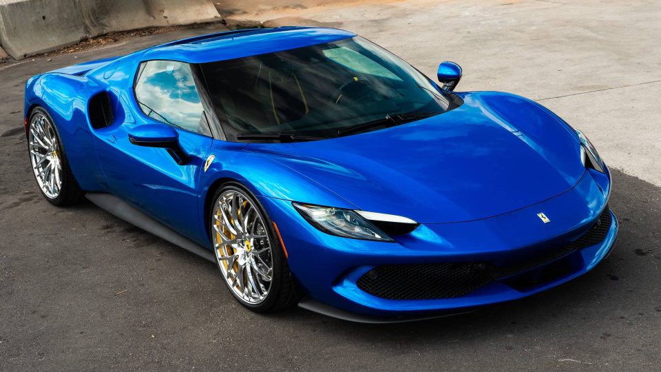 Ferrari 296 GTB | Blue Corsa | on HRE 520M | Polished Clear