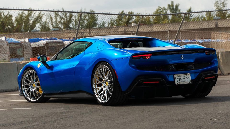 Ferrari 296 GTB | Blue Corsa | on HRE 520M | Polished Clear