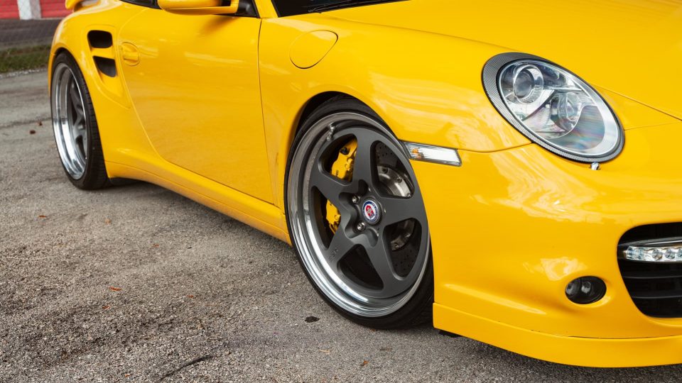 Porsche 997 Turbo | Signal Yellow | on HRE 527 FMR | Satin Charcoal