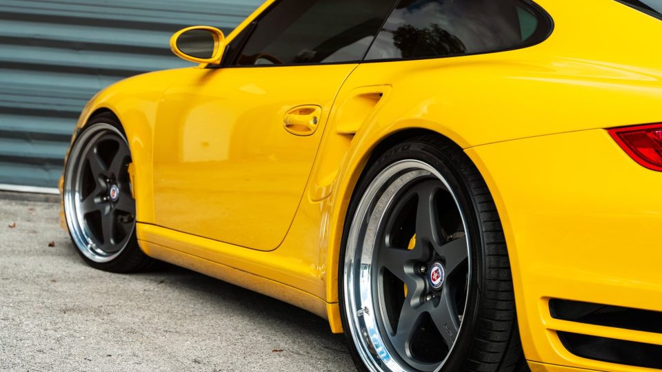 Porsche 997 Turbo | Signal Yellow | on HRE 527 FMR | Satin Charcoal