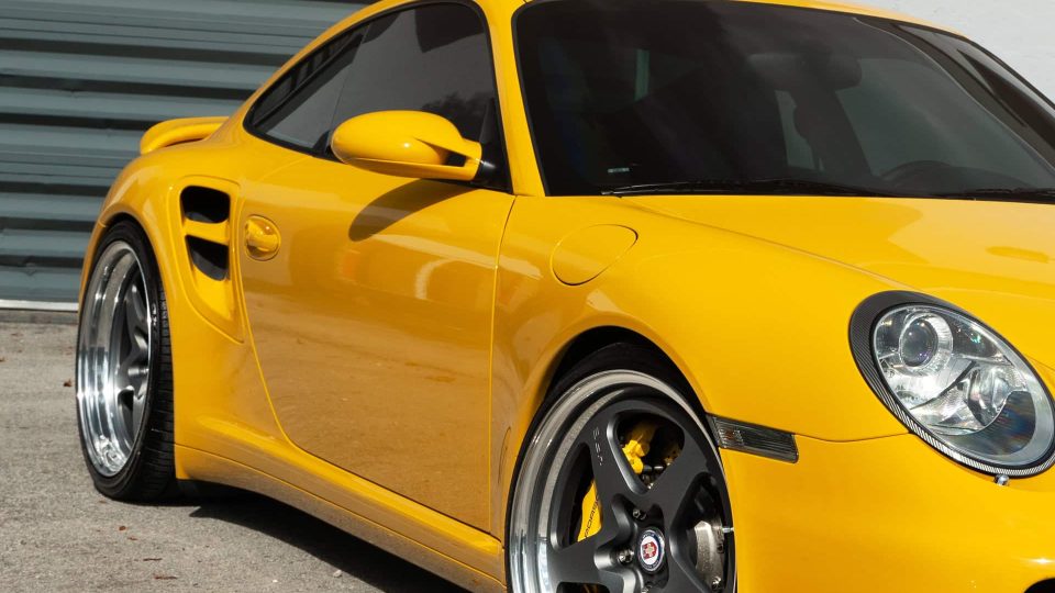 Porsche 997 Turbo | Signal Yellow | on HRE 527 FMR | Satin Charcoal