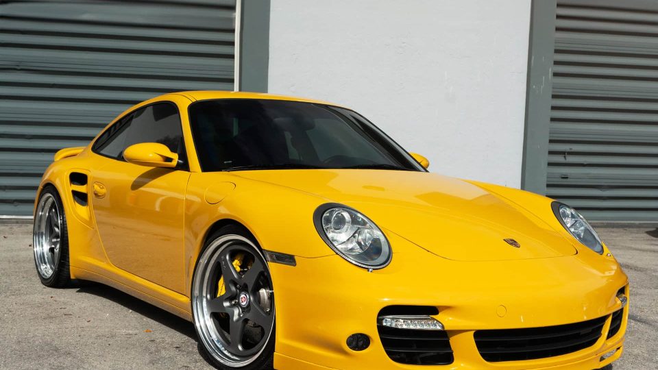 Porsche 997 Turbo | Signal Yellow | on HRE 527 FMR | Satin Charcoal