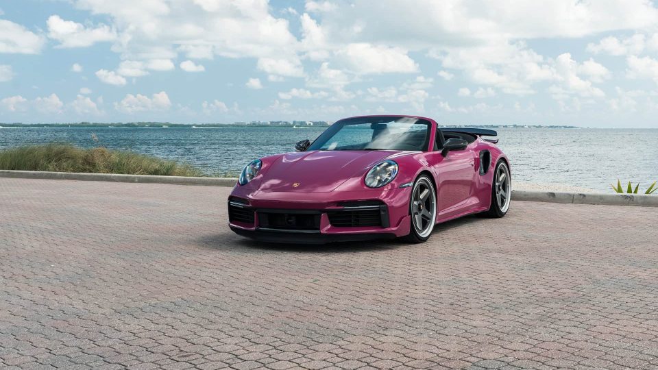 Porsche 992.1 Turbo S | Ruby Star | on HRE 517 FMR | Frozen Polished Dark Clear