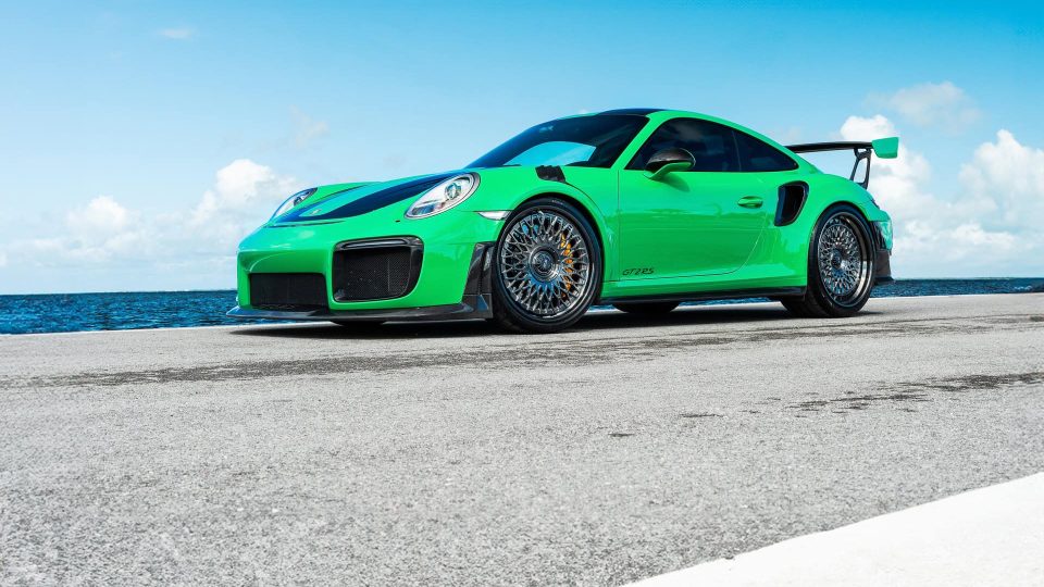 Porsche 991 GT2RS | Lizard Green | on ANRKY RS7.3 + AEROSport | Brushed Smoke