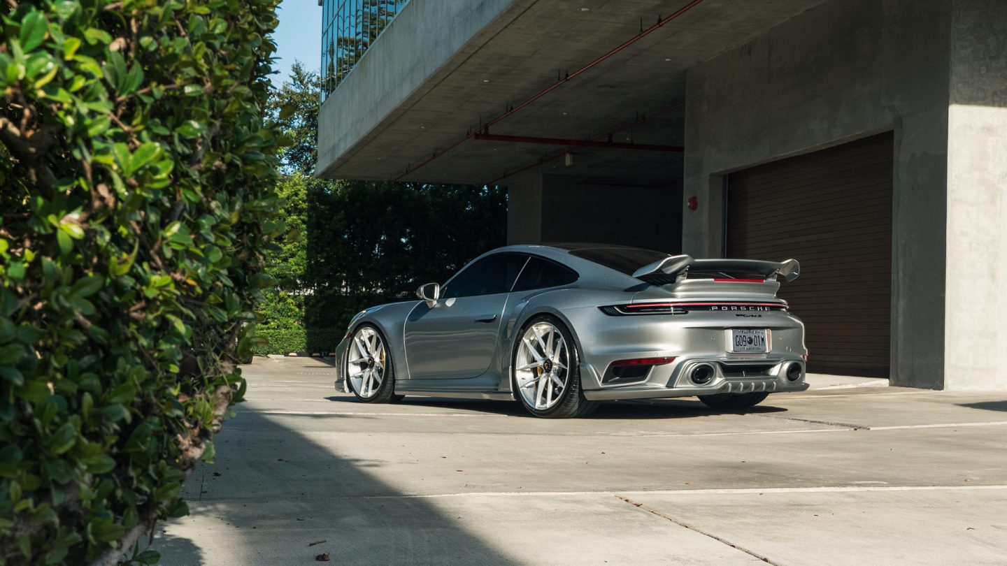 Porsche 992 Turbo S on Techart kit and ANRKY Wheels XR-201